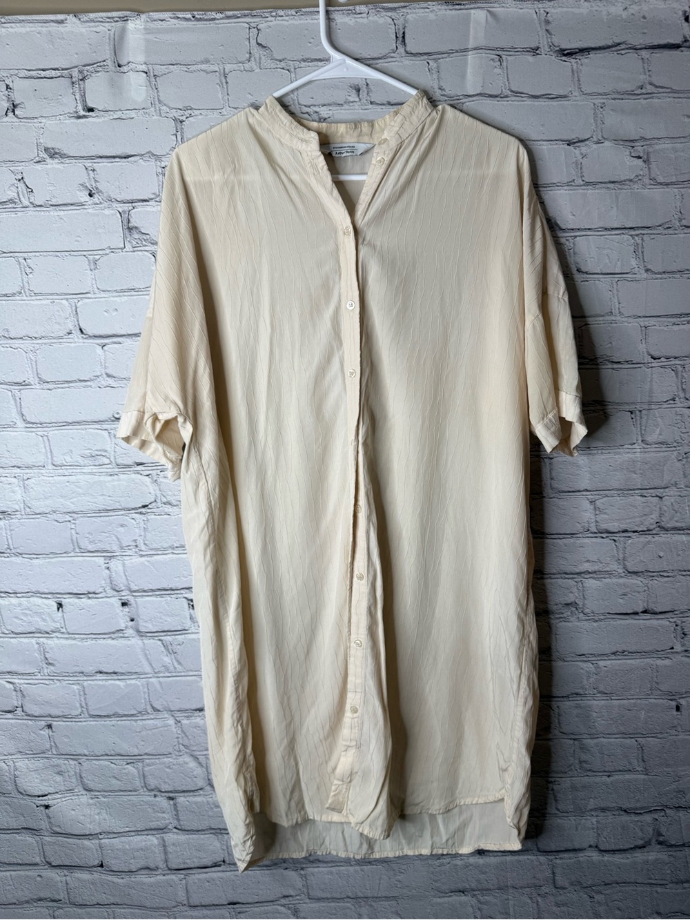 & Other Stories short sleeve textured shirt dress size 2
